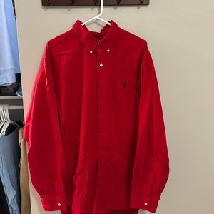 Red Polo button down